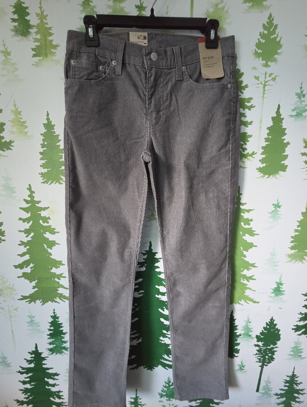 Levi's 511 29x32 Slim Gray Corduroy Pants